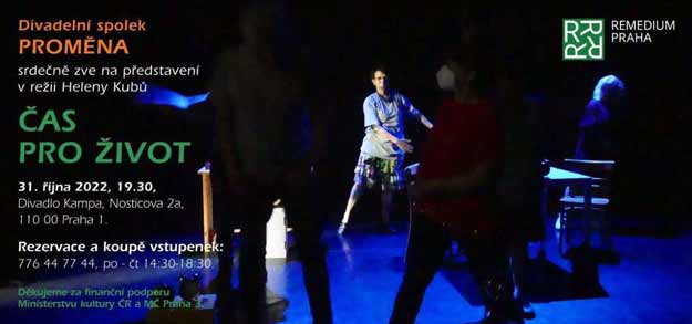 Divadelní spolek Proměna zve na představení ČAS PRO ŽIVOT