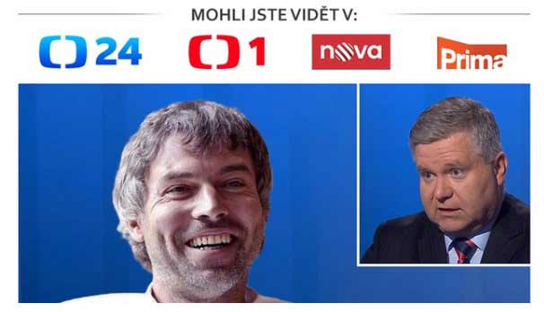 podvodná reklama na sociálních sítích zneužívající známou osobnost a televizní stanici